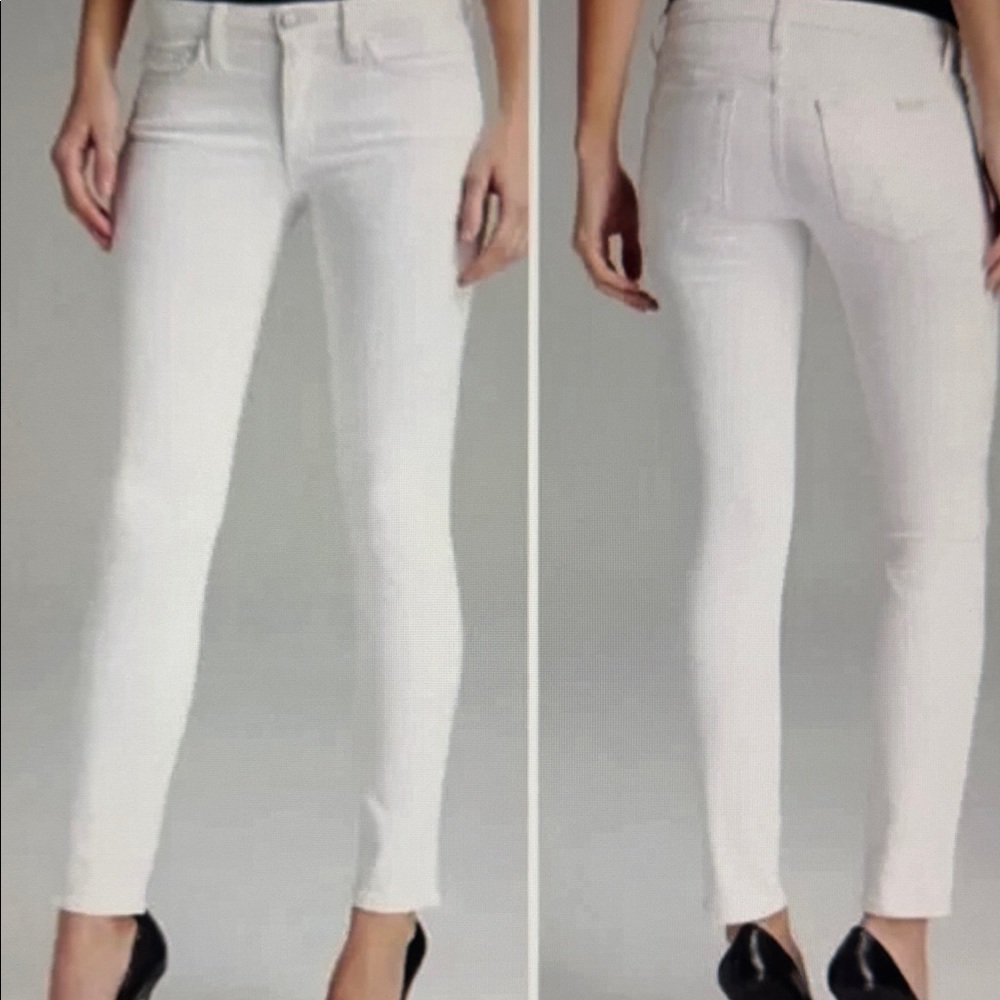 Joes Jeans Ultra Slim Jeans White Mid Rise Stretch Womens Size 25